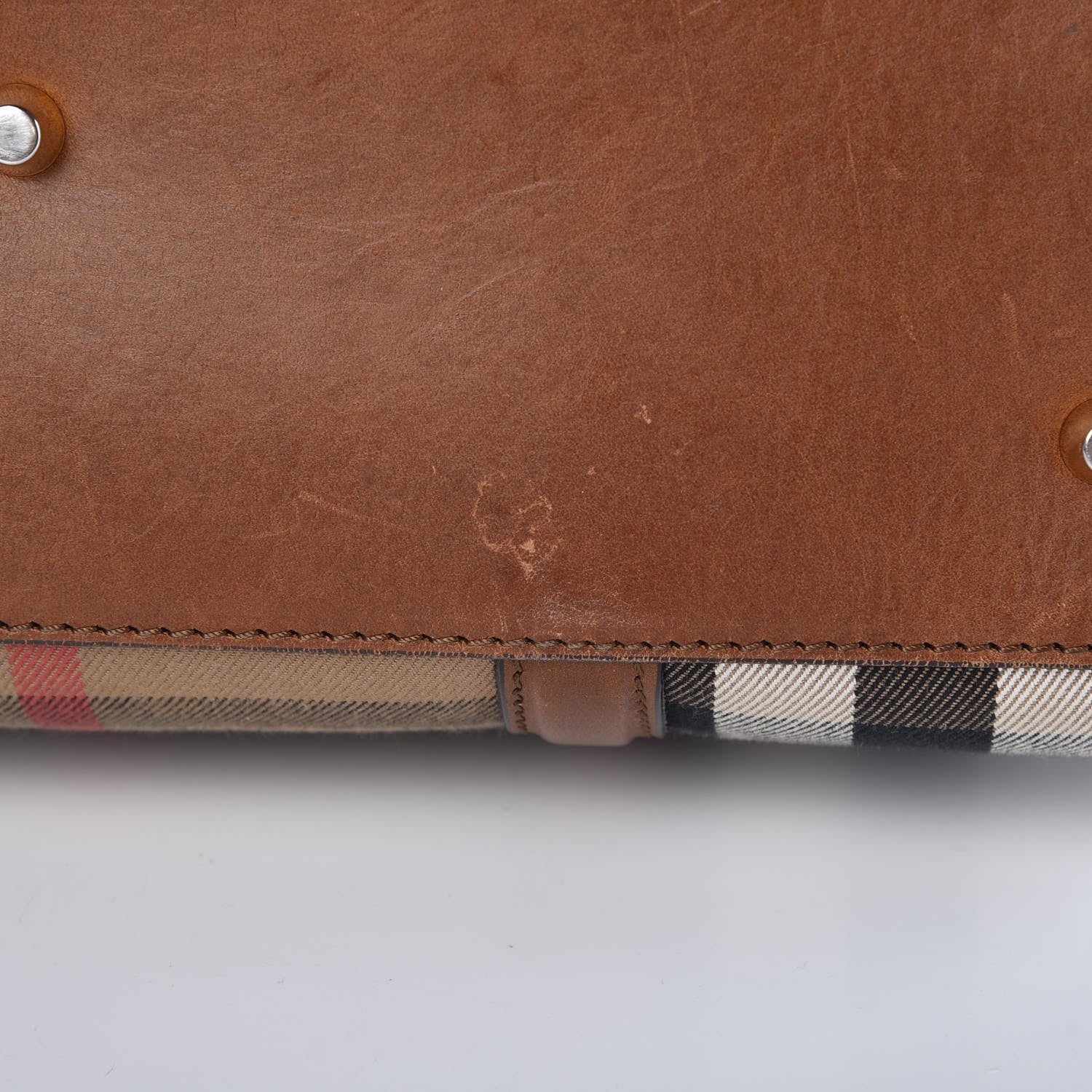Burberry House Check Medium Alchester Bowling Bag Tan 17 of 20