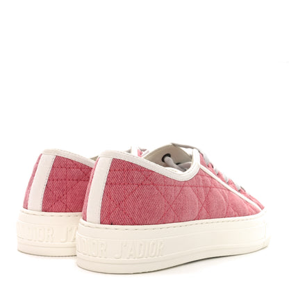 Christian Dior Denim Cannage Walk'N'Dior Low Top Sneakers 36.5 Pink 5 of 8