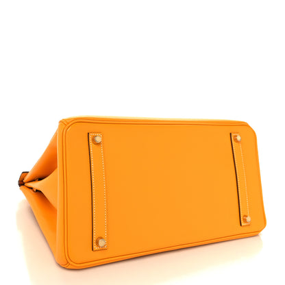 Hermes Epsom Candy Birkin 35 Jaune D'Or Feu 4 of 12