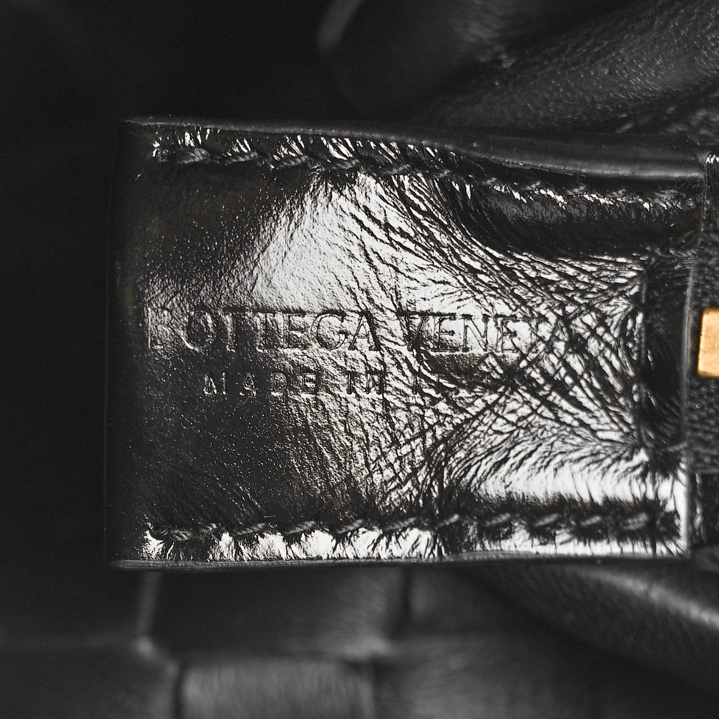 Nappa Intrecciato Metallic Knot Mini Loop Camera Bag Black