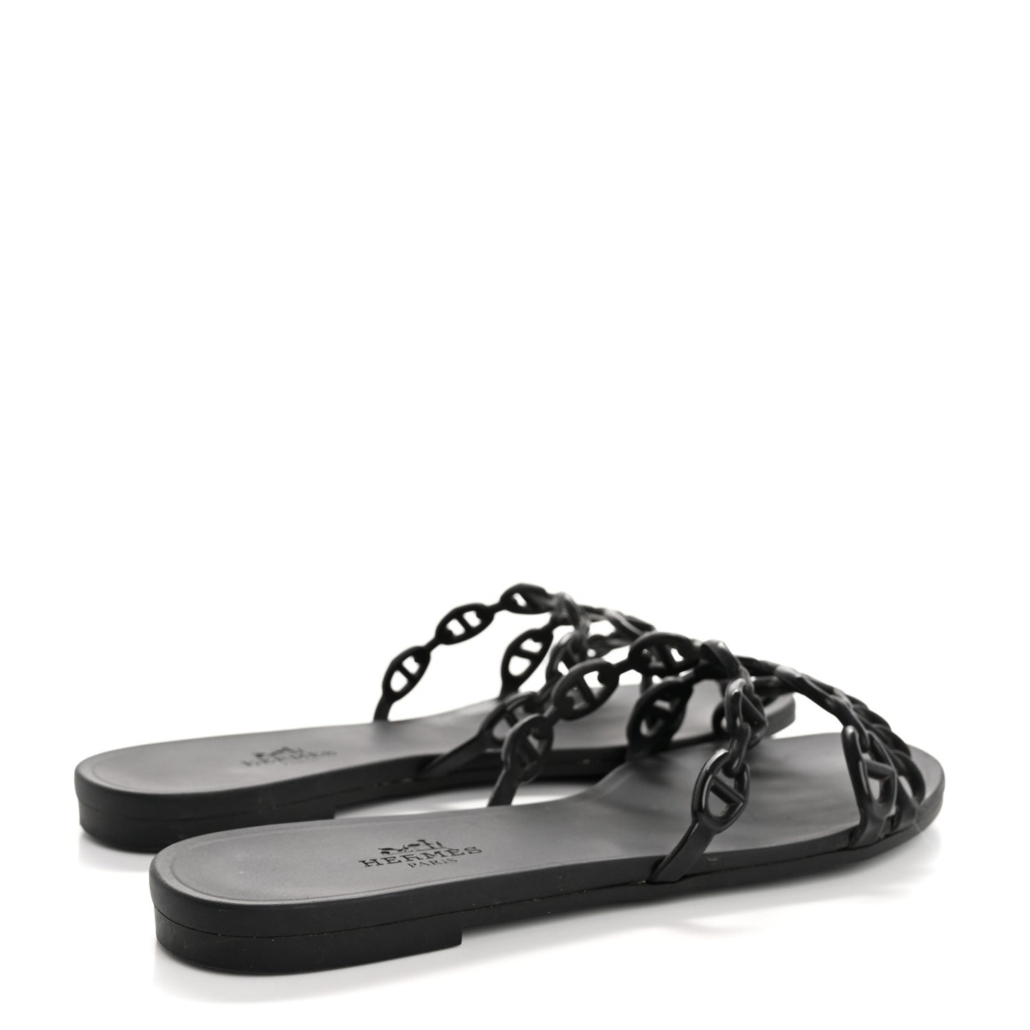 Rubber Chaine d'Ancre Rivage Sandals 36 Black