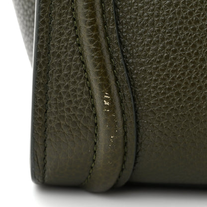 Celine Drummed Calfskin Nano Luggage Khaki 12 of 12