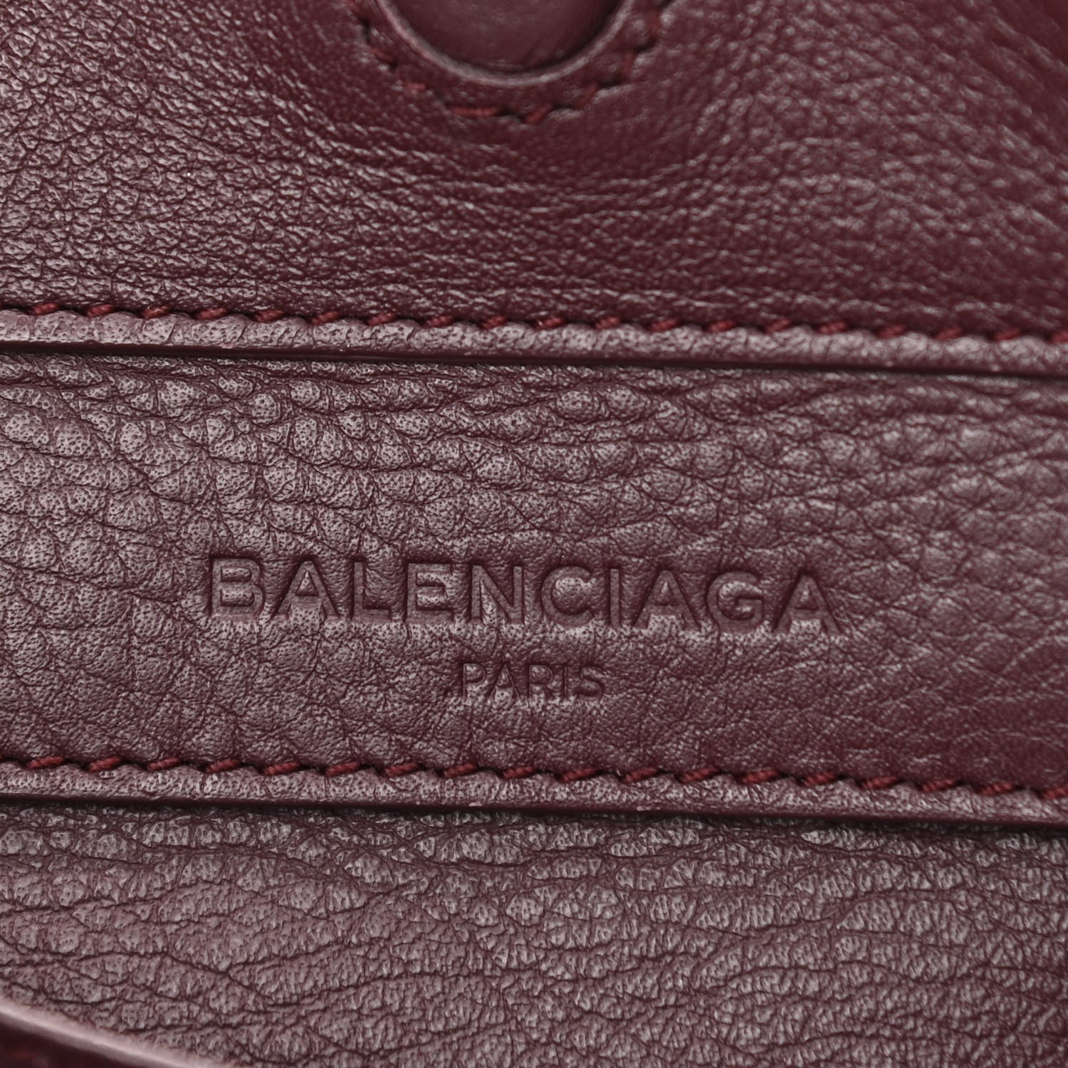 Balenciaga Calfskin Papier Mini A4 Zip Around Tote Rouge Aubergine 5 of 9