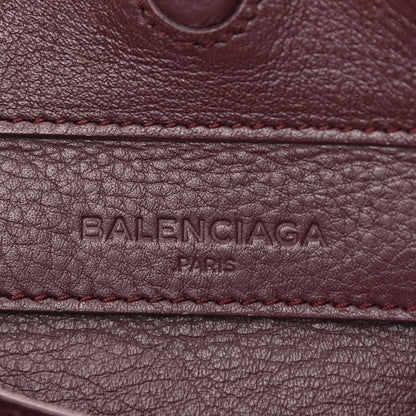 Balenciaga Calfskin Papier Mini A4 Zip Around Tote Rouge Aubergine 5 of 9