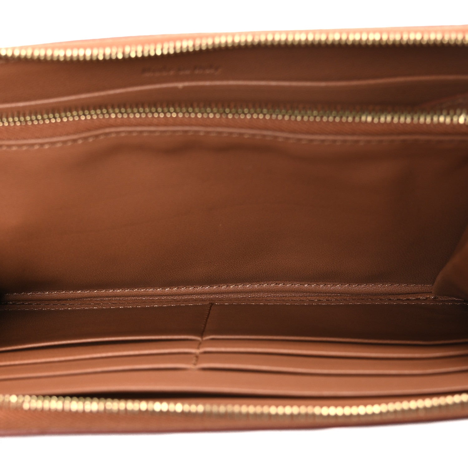 Celine Calfskin Zip Around Multifunction Wallet Tan 5 of 8