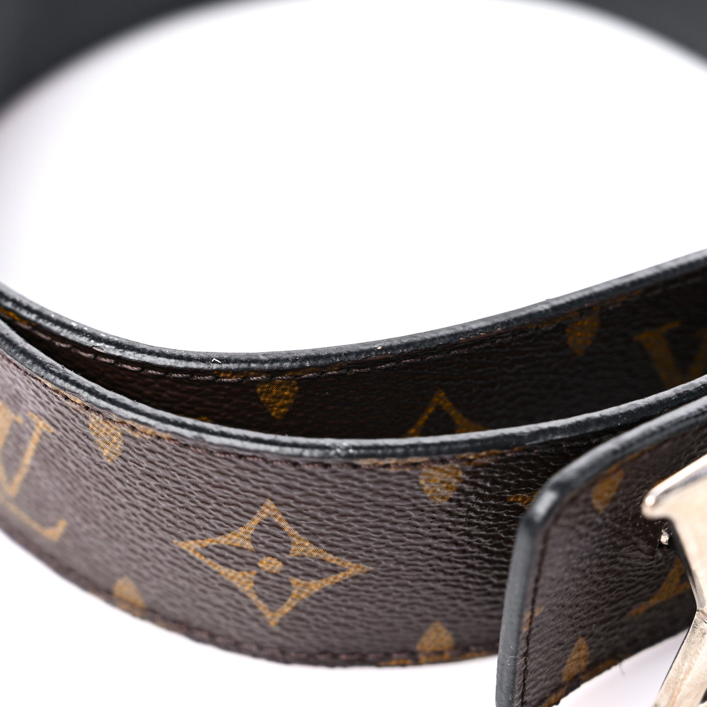 Calfskin Monogram 40mm LV Initiales Reversible Belt 85 34 Black