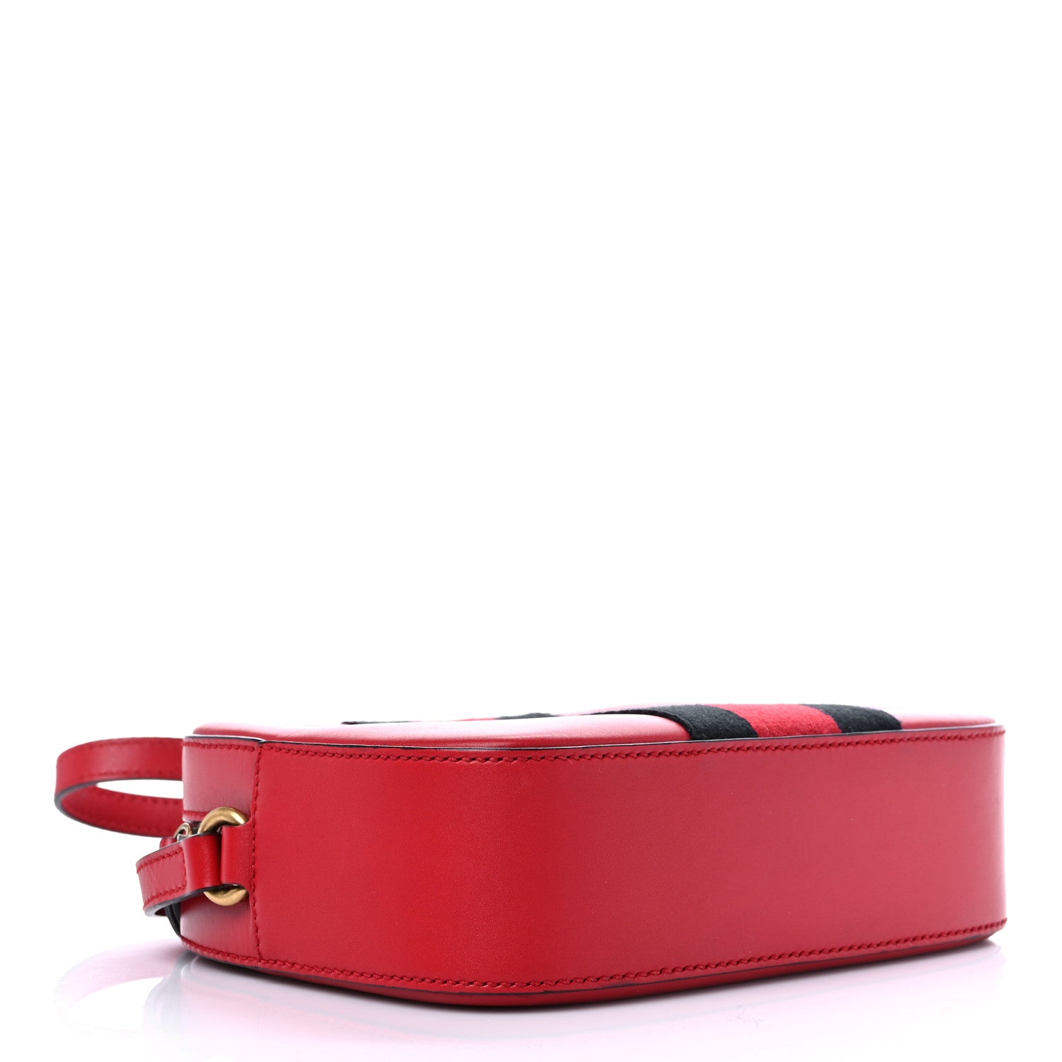 Gucci Calfskin Web Small Webby Bee Shoulder Bag Red 4 of 12