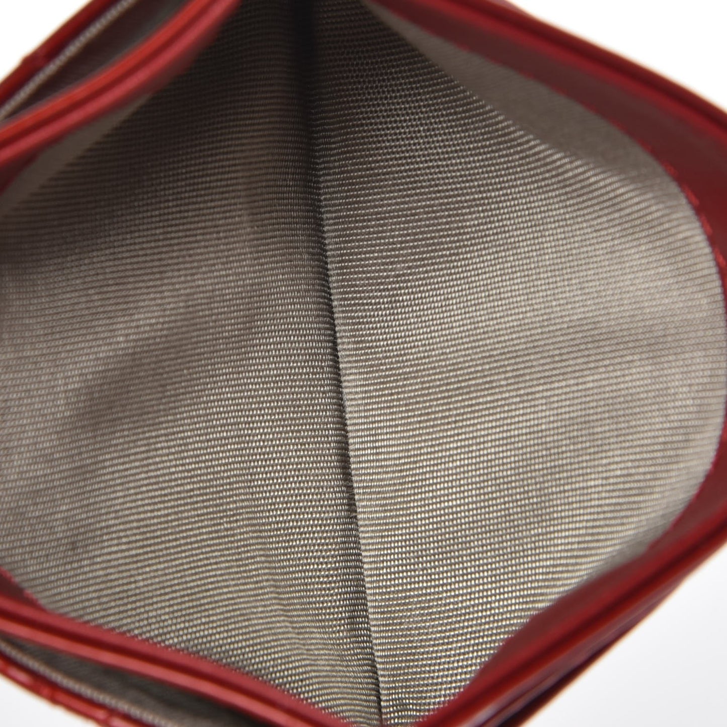 Patent Quilted Brilliant Card Holder Red