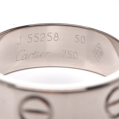 Cartier 18K White Gold 5.5mm LOVE Ring 50 5.25 4 of 4