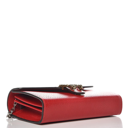 Gucci Calfskin Web Mini Dionysus Chain Wallet Hibiscus Red 4 of 7