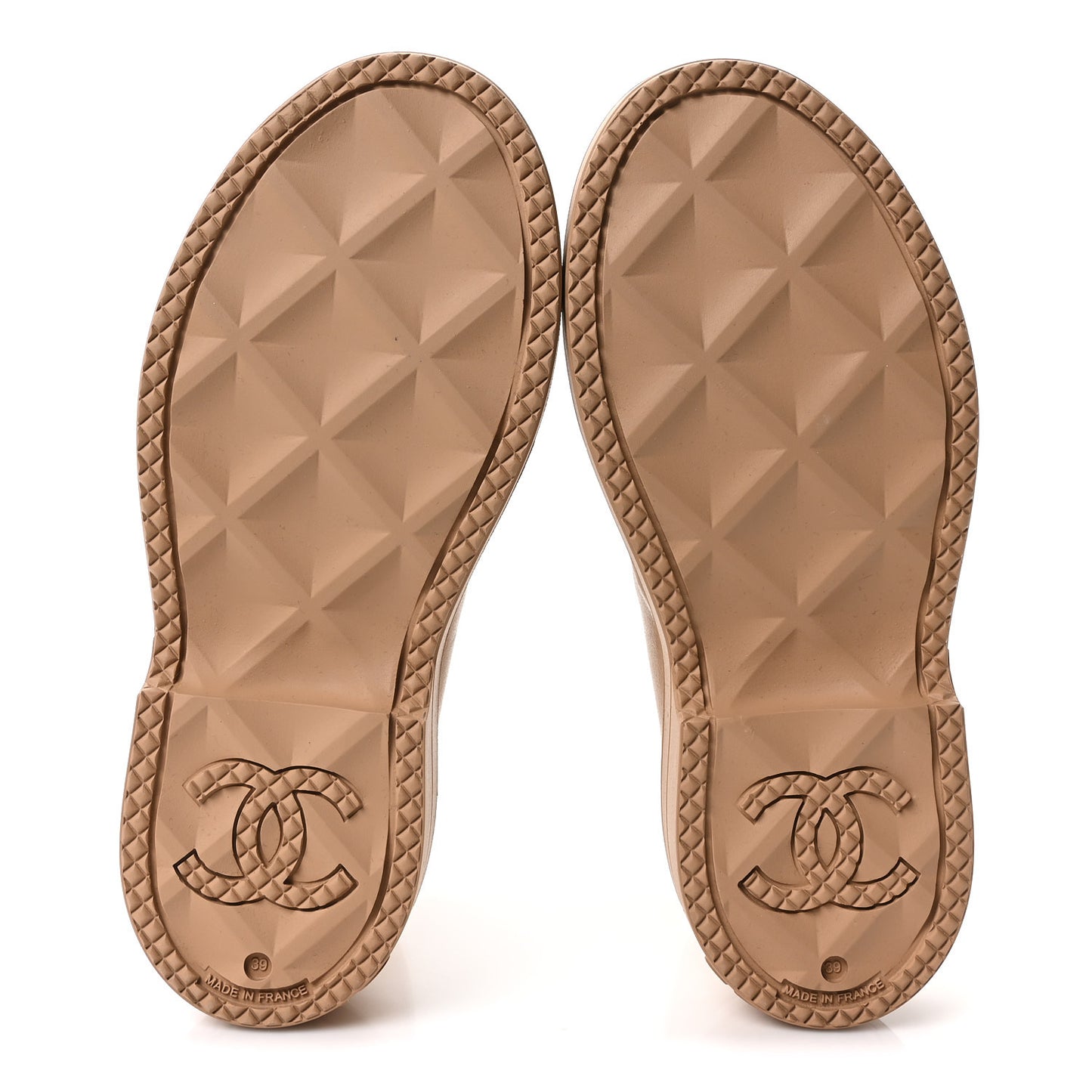 Rubber CC Short Rain Boots 39 Beige