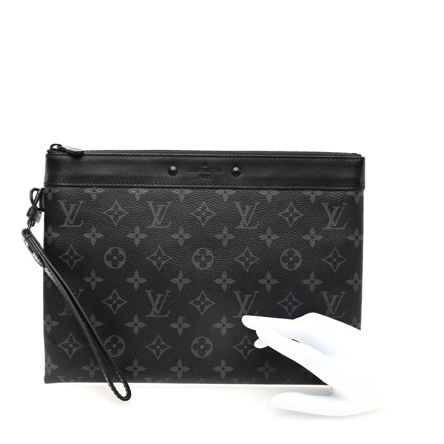 Louis Vuitton Monogram Eclipse Pochette To-Go Black 2 of 6