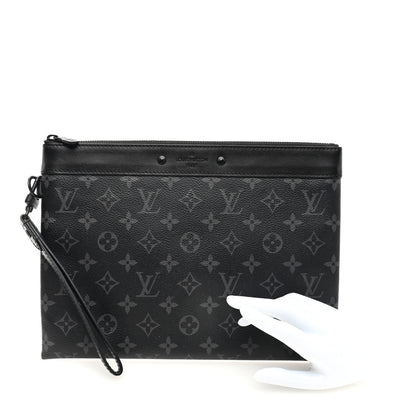 Louis Vuitton Monogram Eclipse Pochette To-Go Black 2 of 6