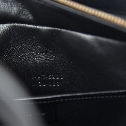 Celine Crocodile Embossed Nubuck Smooth Calfskin Bi-Color Nano Luggage Havana Black 9 of 10