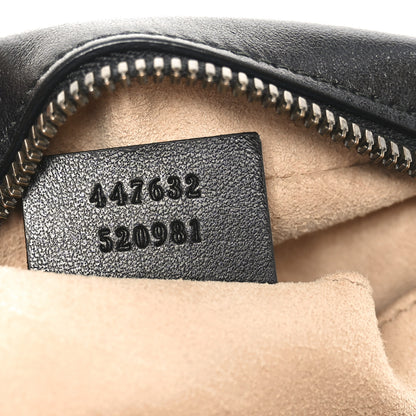 Gucci Calfskin Matelasse Small GG Marmont Chain Shoulder Bag Black 7 of 11