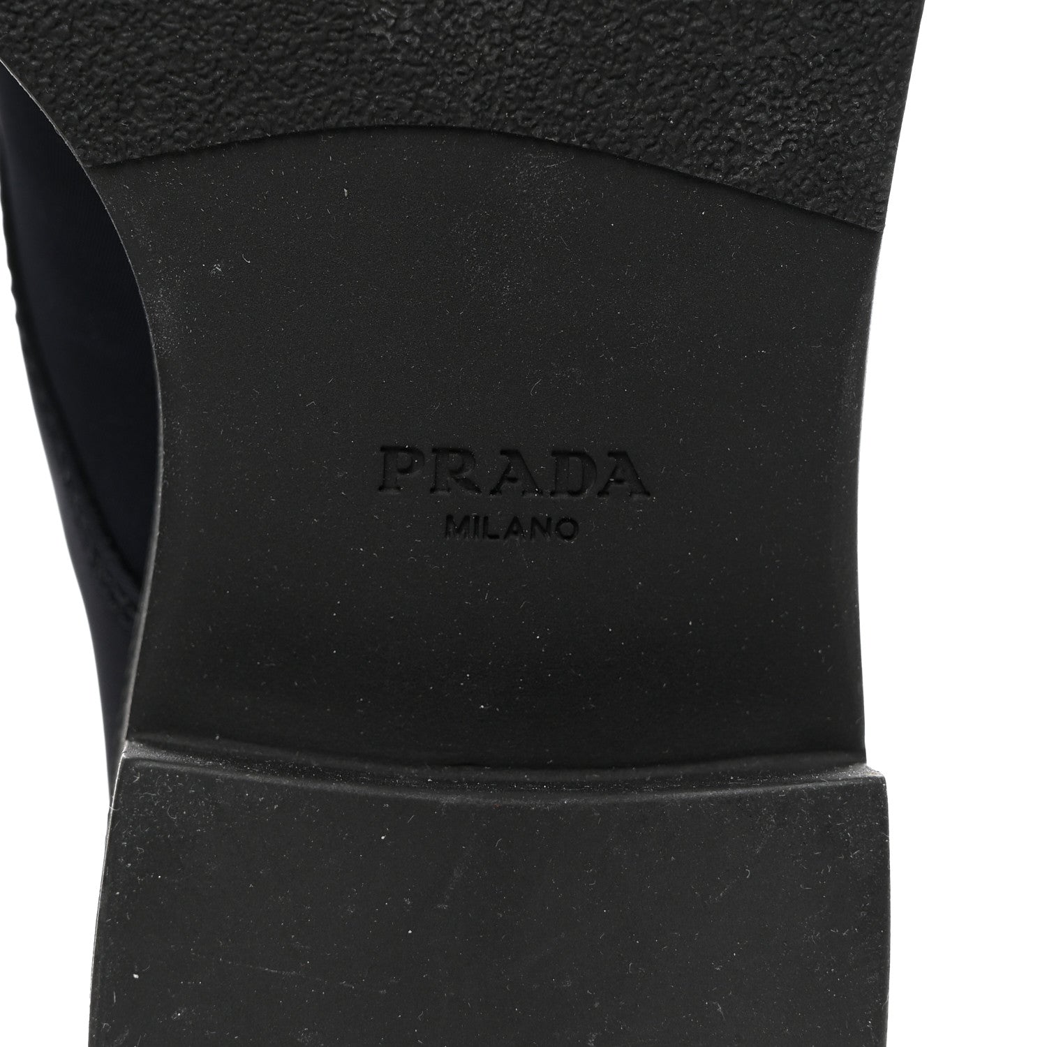 Prada Re-Nylon Spazzolato Rois Metal Triangle Logo Tall 50mm Combat Boots 36.5 Bleu 8 of 9