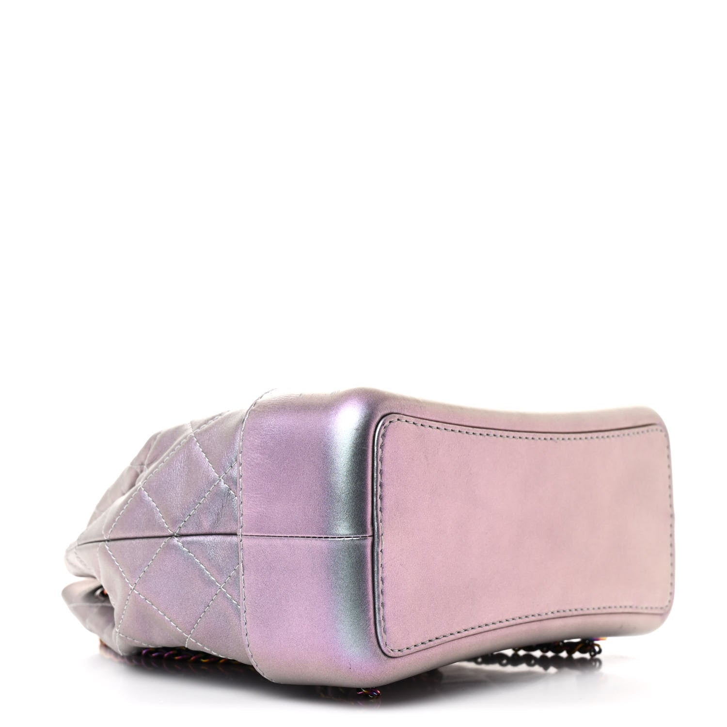 Chanel Iridescent Lambskin Calfskin Quilted Gabrielle Backpack Light Purple 4 of 13
