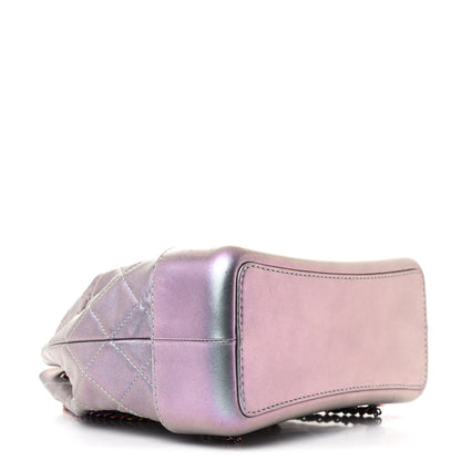 Chanel Iridescent Lambskin Calfskin Quilted Gabrielle Backpack Light Purple 4 of 13