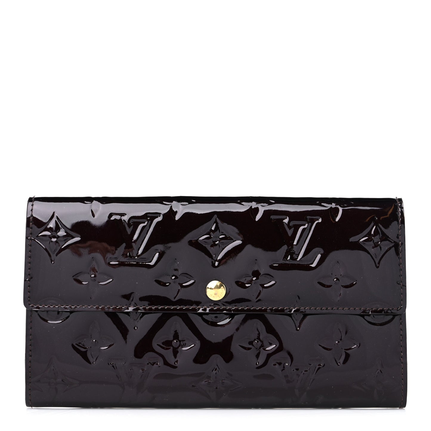 LOUIS VUITTON Vernis Sarah Wallet Rouge Fauviste