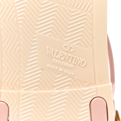 Valentino Garavani PVC Vlogo Flat Thong Sandals 41 Rose Quartz Light Ivory 6 of 8