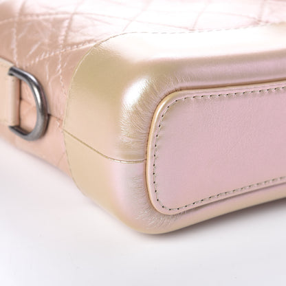 Chanel Iridescent Aged Calfskin Quilted Small Gabrielle Hobo Light Pink 5 of 10