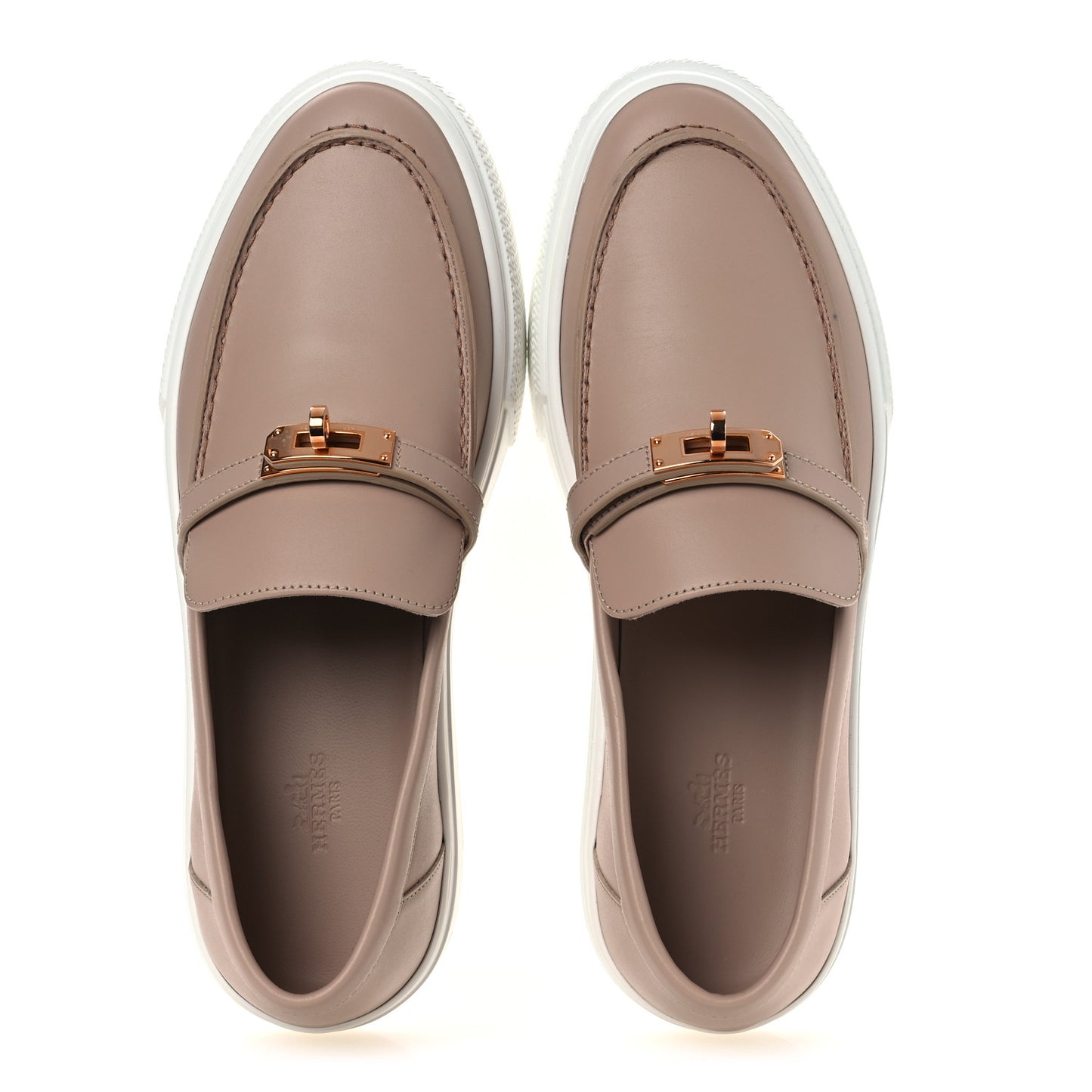 Calfskin Game Slip On Sneakers 41 Beige Nude