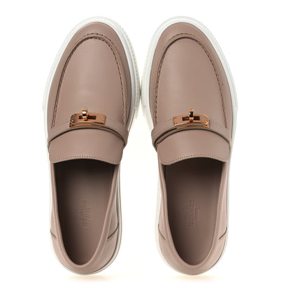 Hermes Calfskin Game Slip On Sneakers 41 Beige Nude 2 of 13