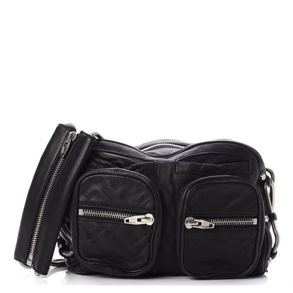 Alexander Wang Washed Lambskin Brenda Chain Shoulder Bag Black 1 of 8