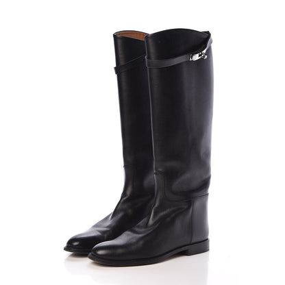 Hermes Box Kelly Jumping Boots 40 Black 3 of 9