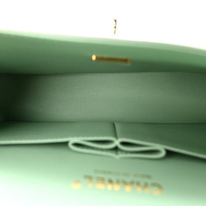 Chanel Lambskin Quilted Ombre Small Double Flap Light Green Light Purple 5 of 10