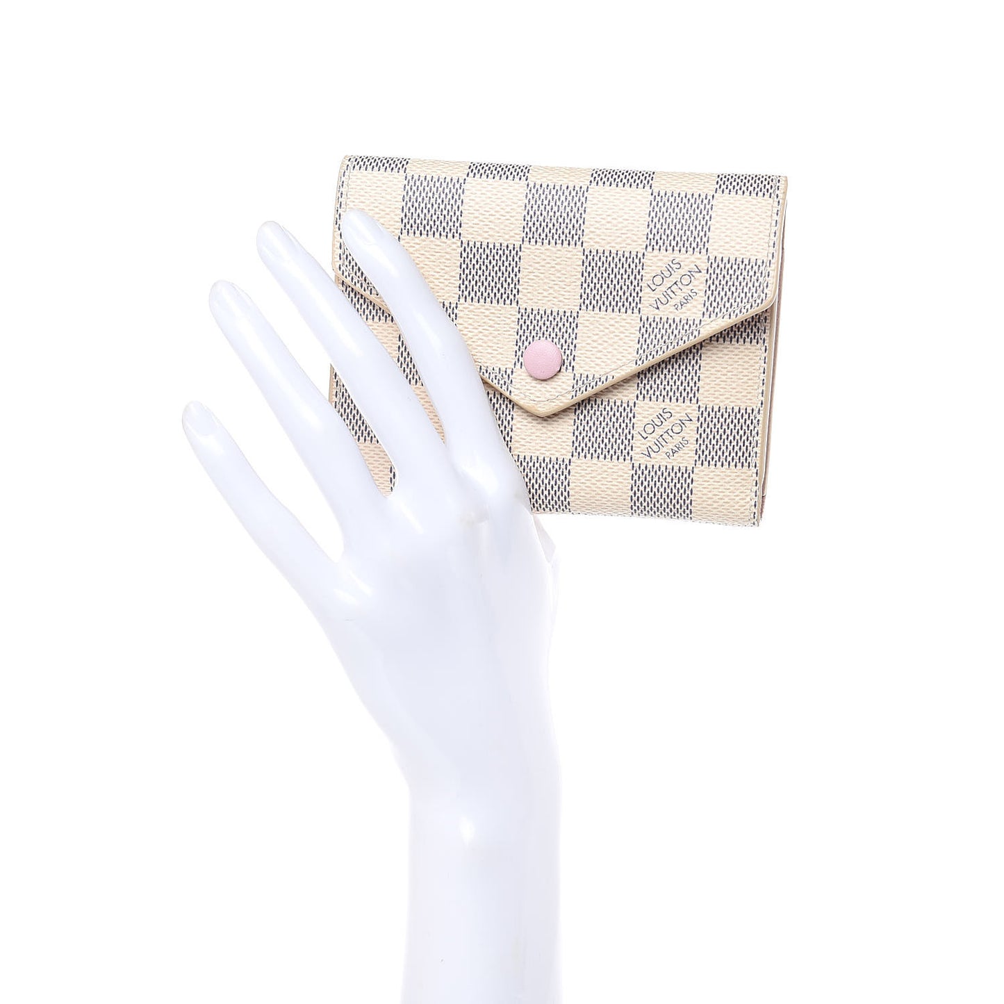 Damier Azur Victorine Wallet Rose Ballerine