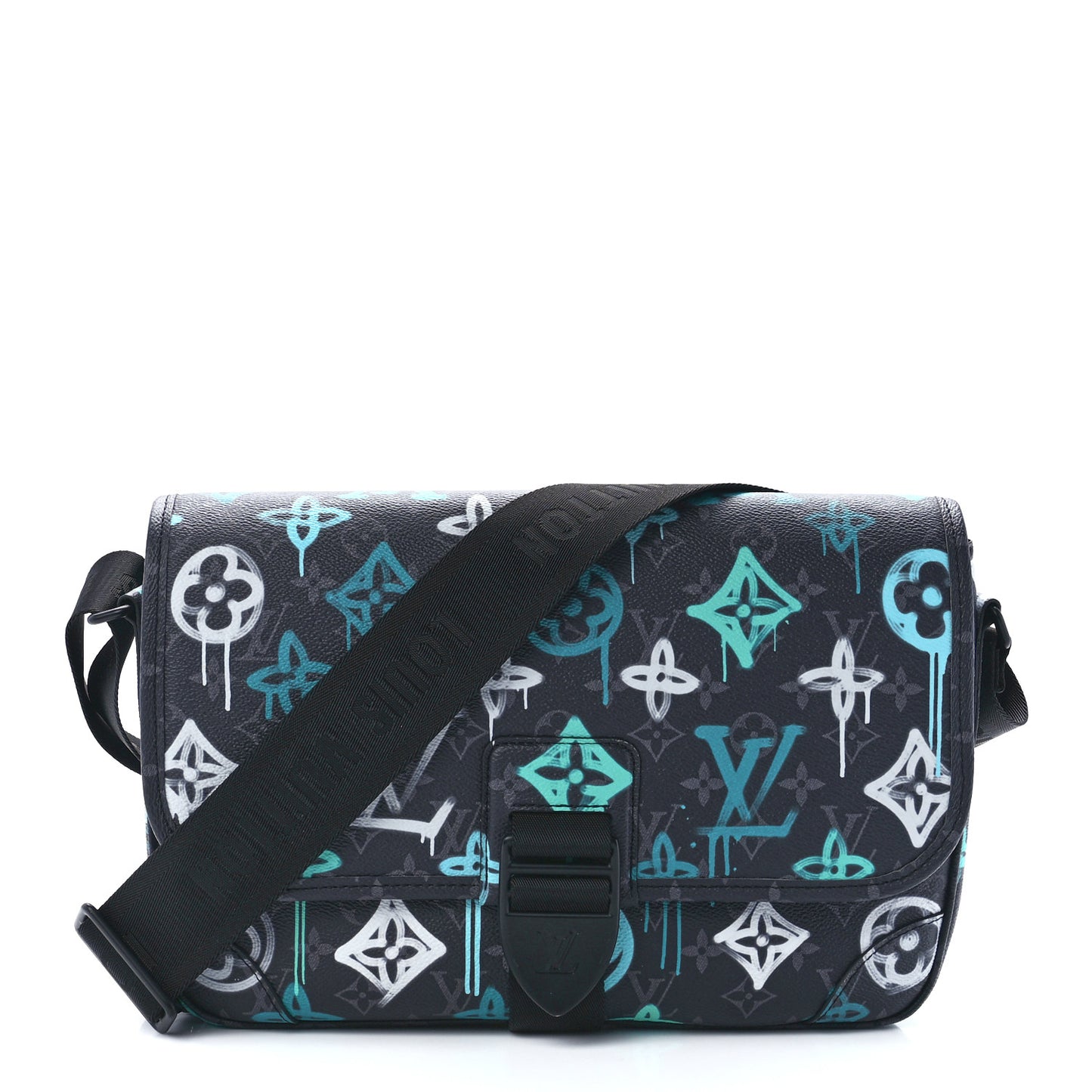 Monogram Eclipse LV Graffiti Archy Messenger MM Green Lights