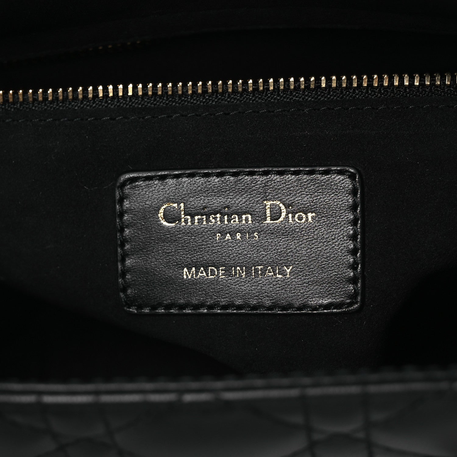 Christian Dior Lambskin Cannage Medium Lady Dior Black 6 of 11