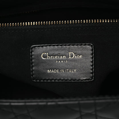Christian Dior Lambskin Cannage Medium Lady Dior Black 6 of 11