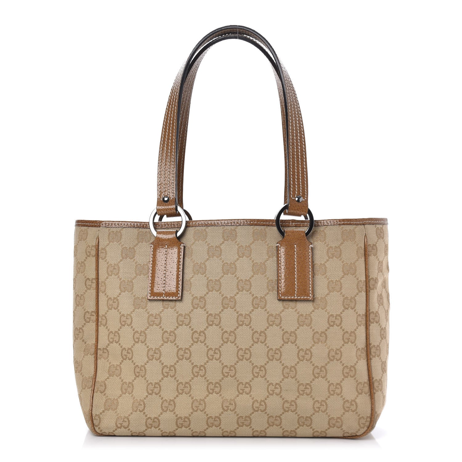 Gucci Monogram Medium Tote Beige Brown 1 of 10