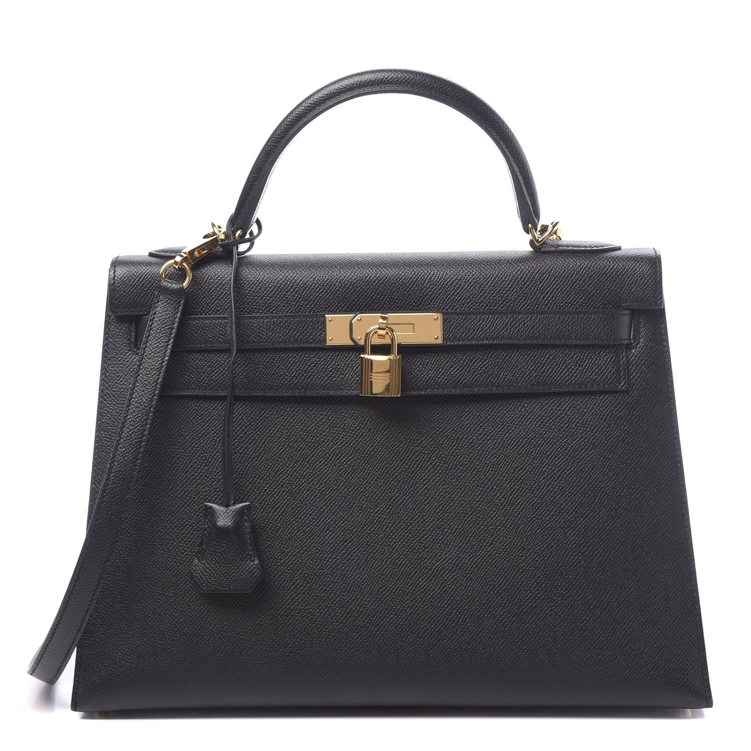 Hermes Epsom Kelly Sellier 32 Black 1 of 14