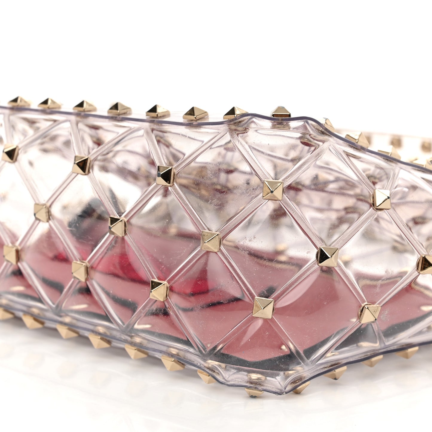 PVC Medium Rockstud Spike Shoulder Bag