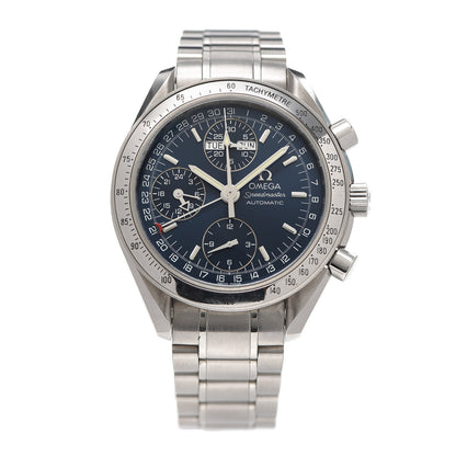 Omega Stainless Steel 39mm Speedmaster Triple Calendar Chronograph Automatic Watch Blue 3523.80 1 of 5