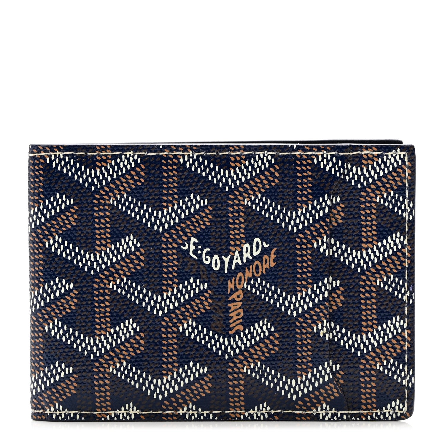 Goyard Goyardine Victoire Card Holder Insert Navy 1 of 6