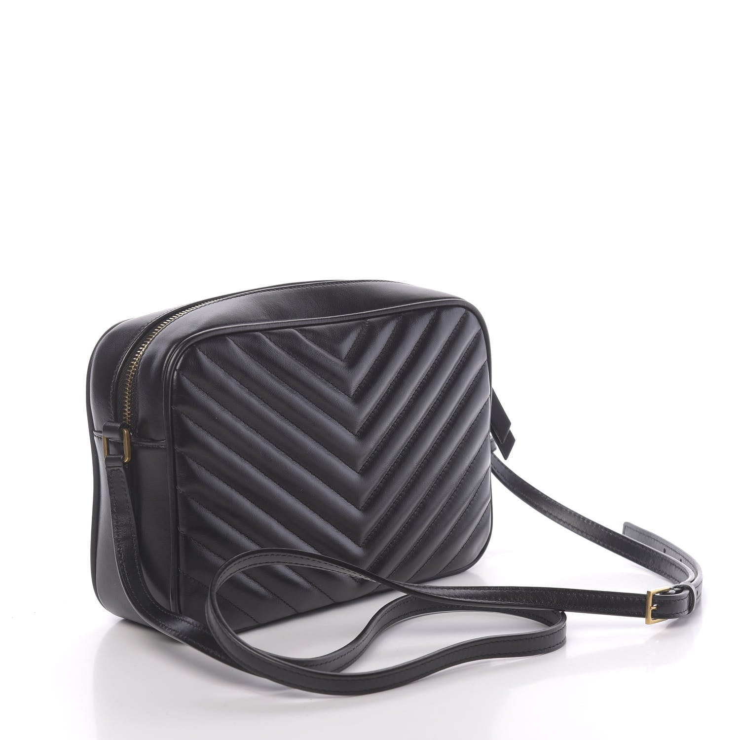 Saint Laurent Calfskin Matelasse Monogram Lou Camera Bag Black 3 of 10