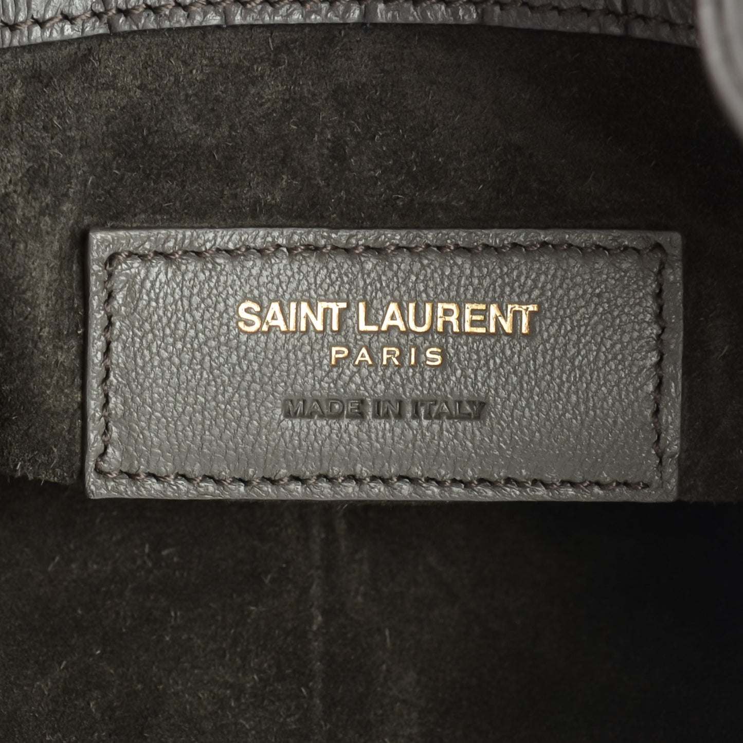 Calfskin Crocodile Embossed Small Emmanuelle Bucket Earth