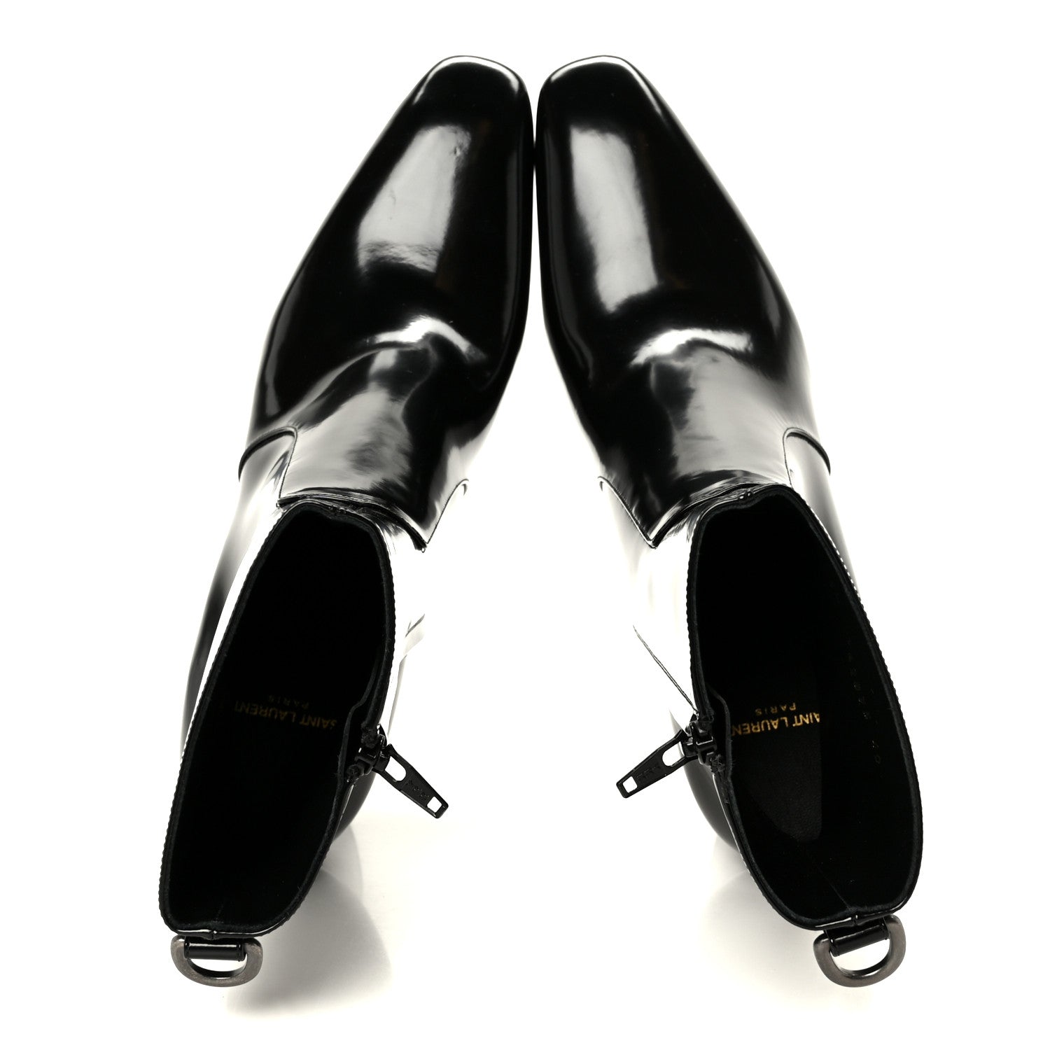 Saint Laurent Vitello Marilyn Betty 70 Ankle Zip Boots 40 Black 2 of 10