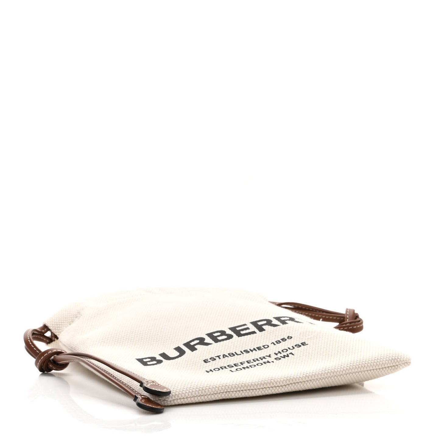 Canvas Smooth Calfskin Crossbody Pouch