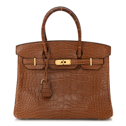 Hermes Matte Alligator Birkin 30 Alezan 1 of 10