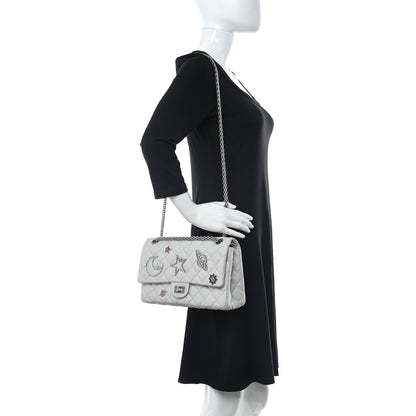 Chanel Metallic Canvas Space Charms 2.55 Reissue 226 Flap Silver 2 of 14