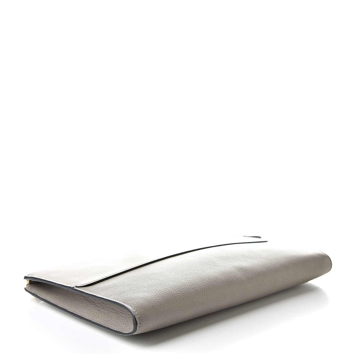 Grained Calfskin Joe Clutch Motty Grey