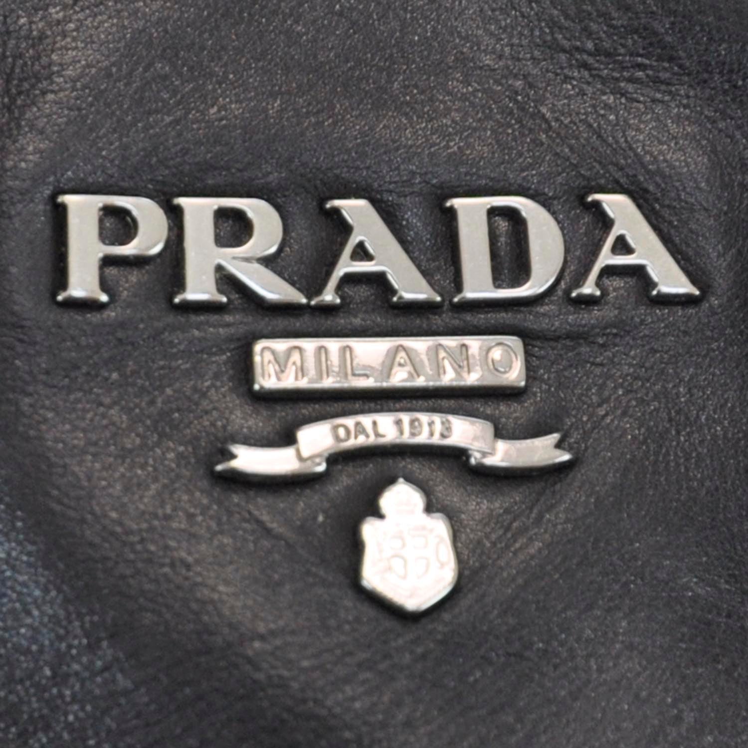 Prada Leather Buckle Satchel Nero Black 8 of 11