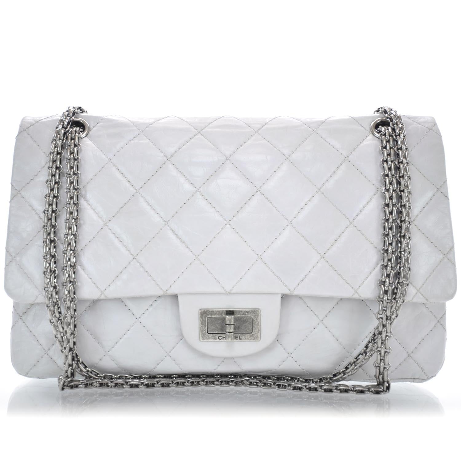 Chanel Aged Calfskin 50th Anniversary 2.55 Reissue 227 White 1 of 10