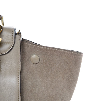 Celine Calfskin Suede Whipsnake Medium Trapeze Taupe 11 of 22
