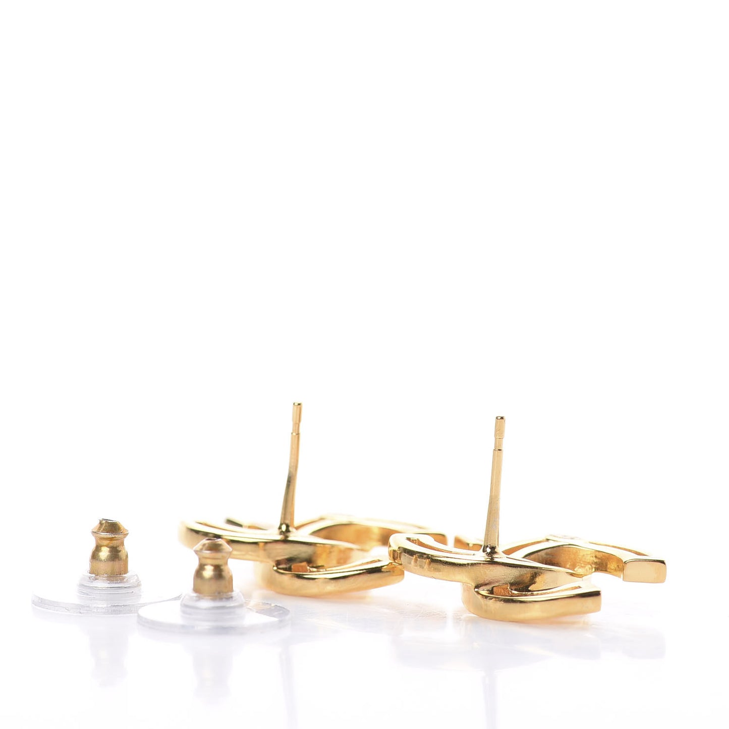 Metal Obazine CC Earrings Gold
